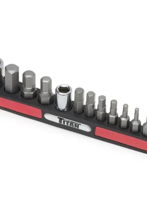 Free Delivery 13pc SAE Hex Bit Set - Titan