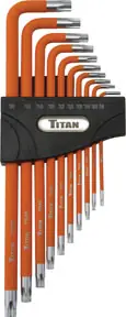 Buy Direct 10pc 5-Lobe Tamper Resistant L-Shaped Wrench Set - Titan