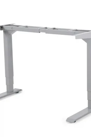 "C" Style Two Column Electric Desk Frame for 24" Deep Tops Grey Peter Meier ELT10-2-24-GRY Crafted