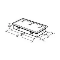 Hardware Concepts 6391-010, Rectangle Plastic 2-Piece, Grommet & Cap, Bore Hole: 3-3/4 L x 1-3/4 W, White Seasonal Sale