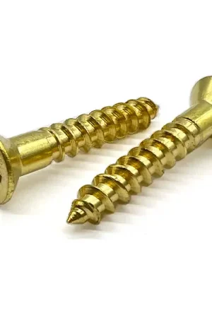 #10x1-3/4" Phillips Flat Head Wood Screws Brass Grab Now